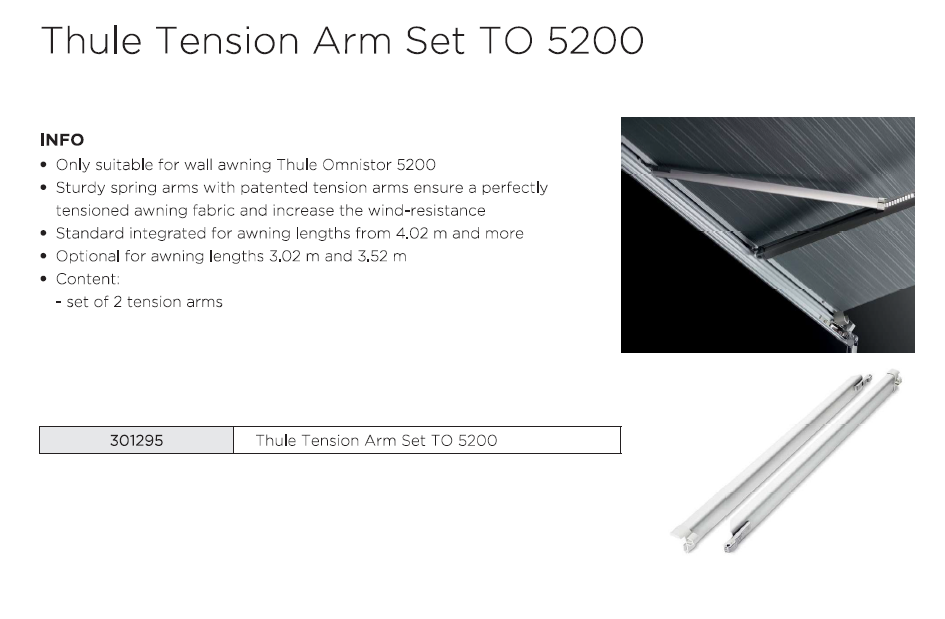 Are the tension arms standard in a 5200